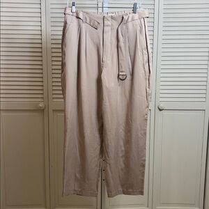 NWT Abercrombie & Fitch Cropped Belted Tapered Pants Large
